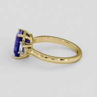 2.42 Ct. Blue Sapphire Ring, 18K Yellow Gold 4