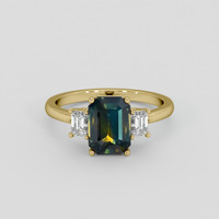 2.51 Ct. Bi Color / Parti Sapphire Ring, 18K Yellow Gold 1