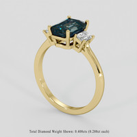 2.51 Ct. Bi Color / Parti Sapphire Ring, 18K Yellow Gold 2