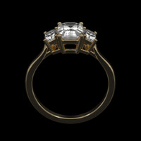 1.03 Ct. White Sapphire Ring, 18K Yellow Gold 3