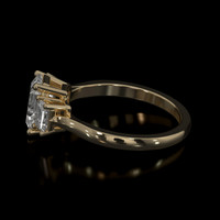 1.03 Ct. White Sapphire Ring, 18K Yellow Gold 4