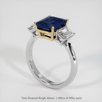 3.05 Ct. Sapphire Ring, 14K Yellow & White 2