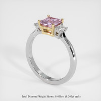 1.48 Ct. Pink Sapphire Ring, 14K Yellow & White 2