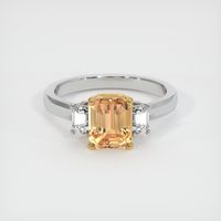 3.18 Ct. Sapphire Ring, 14K Yellow & White 1