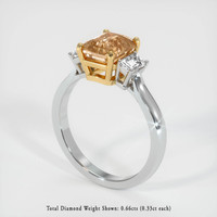 3.18 Ct. Sapphire Ring, 14K Yellow & White 2