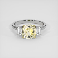 2.28 Ct. Yellow Sapphire Ring, 14K Yellow & White 1