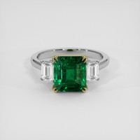 4.30 Ct. Emerald Ring, 18K Yellow & White 1