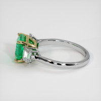 2.93 Ct. Emerald Ring, 18K Yellow & White 4