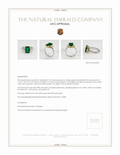 Three Stone Emerald Ring 2.70 Ct., 18K Yellow White Appraisal