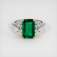 2.70 Ct. Emerald Ring, 18K Yellow & White 1
