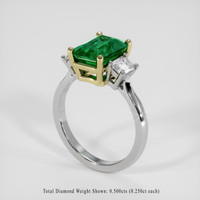 1.90 Ct. Emerald Ring, 18K Yellow & White 2