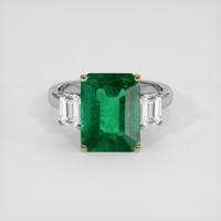4.87 Ct. Emerald Ring, 18K Yellow & White 1