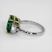 7.02 Ct. Bluish Green Sapphire Ring, 18K Yellow & White 4