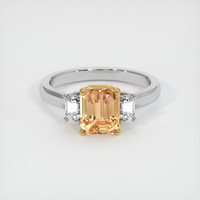 3.18 Ct. Sapphire Ring, 18K Yellow & White 1