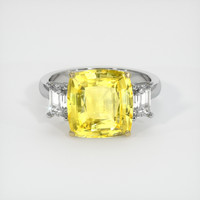 9.13 Ct. Sapphire Ring, 18K Yellow & White 1