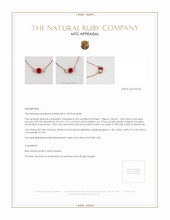 Ruby Necklace 3.00 Ct. 18K Rose Gold Appraisal