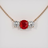 Ruby Necklace 3.00 Ct. 18K Rose Gold Preview