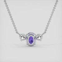 1.64 Ct. Purple Iolite Necklace, 14K White Gold 4