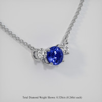 1.11 Ct. Sapphire Necklace, 18K White Gold 2