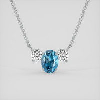 2.28 Ct. Gemstone Necklace, 18K White Gold 1