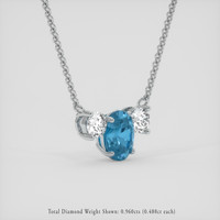 2.28 Ct. Gemstone Necklace, 18K White Gold 2