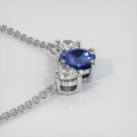1.34 Ct. Sapphire Necklace, 18K White Gold 3