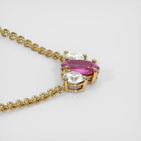 1.02 Ct. Pink Sapphire Necklace, 18K Yellow Gold 3