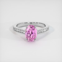 2.16 Ct. Pink Kunzite Ring, Platinum 950 1