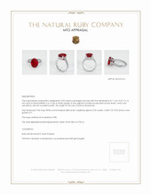 Ruby Ring 5.03 Ct., Platinum 950 Appraisal