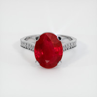 5.03 Ct. Ruby Ring, Platinum 950 1