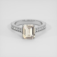 2.00 Ct. Peach Sapphire Ring, Platinum 950 1