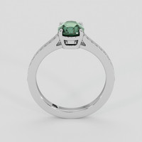 1.01 Ct. Bluish Green Sapphire Ring, Platinum 950 3