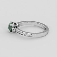 1.01 Ct. Bluish Green Sapphire Ring, Platinum 950 4