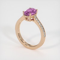 2.16 Ct. Pink Kunzite Ring, 14K Rose Gold 2