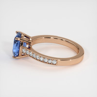2.59 Ct. Blue Sapphire Ring, 14K Rose Gold 4
