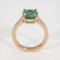 2.53 Ct. Bluish Green Sapphire Ring, 14K Rose Gold 3