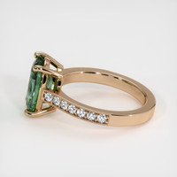 2.53 Ct. Bluish Green Sapphire Ring, 18K Rose Gold 4