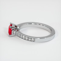1.20 Ct. Pinkish Red Ruby Ring, 10K White Gold 4