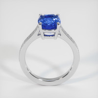 3.47 Ct. Blue Sapphire Ring, 14K White Gold 3
