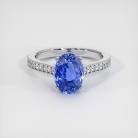 2.39 Ct. Sapphire Ring, 14K White Gold 1