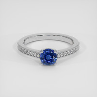 1.03 Ct. Blue Sapphire Ring, 14K White Gold 1