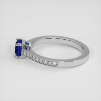 1.03 Ct. Blue Sapphire Ring, 14K White Gold 4
