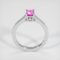 1.10 Ct. Pink Sapphire Ring, 14K White Gold 3