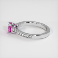 1.10 Ct. Pink Sapphire Ring, 14K White Gold 4