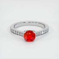 Pave Ruby Ring 1.06 Ct., 14K White Gold Preview