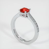 Pave Ruby Ring 1.06 Ct., 14K White Gold Preview