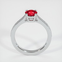 1.20 Ct. Pinkish Red Ruby Ring, 14K White Gold 3