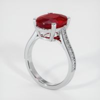 5.03 Ct. Ruby Ring, 14K White Gold 2