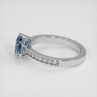 1.79 Ct. Greyish Blue Sapphire Ring, 14K White Gold 4