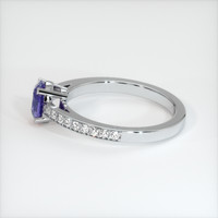 0.85 Ct. Bluish Purple Sapphire Ring, 14K White Gold 4